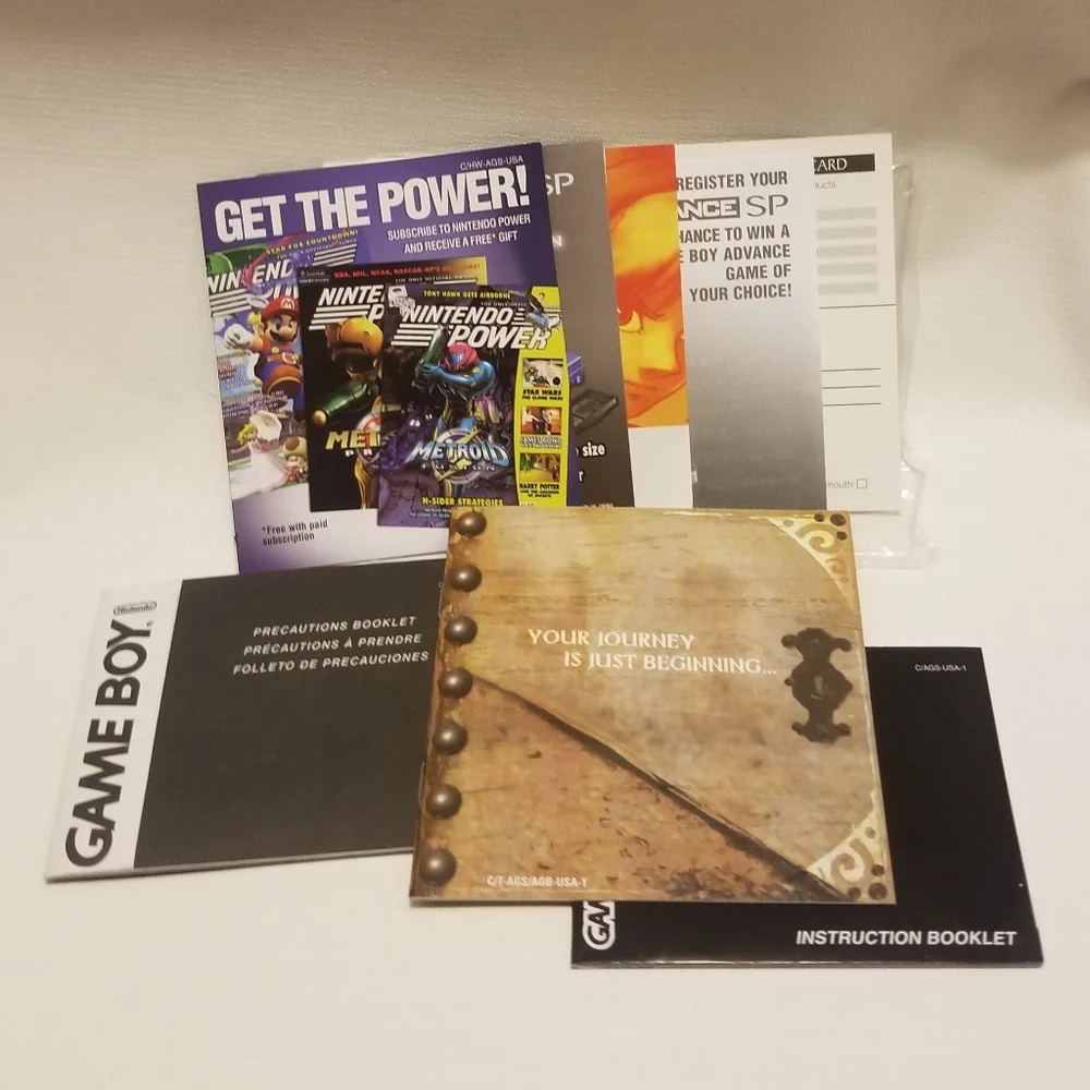 Gameboy ephemera, including booklet with game passwords! All EUC